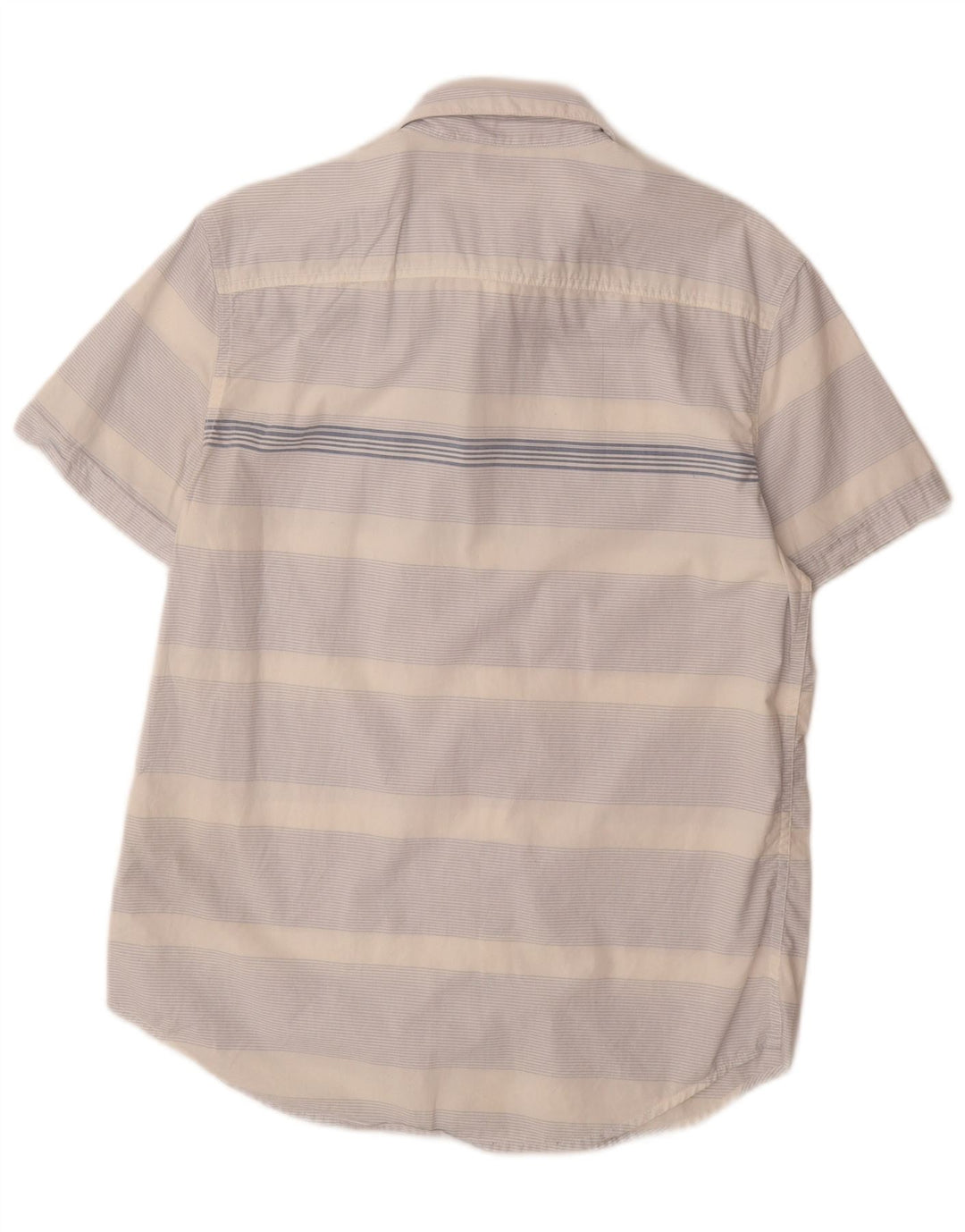 CALVIN KLEIN JEANS Chemise à Manches Courtes Homme Bleu Moyen Coton Rayé