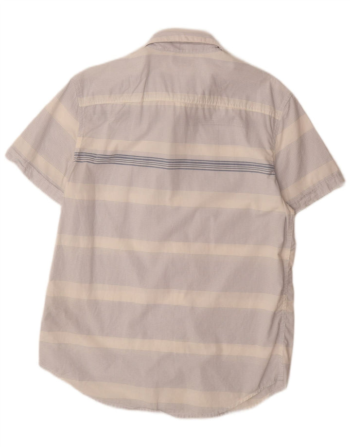 CALVIN KLEIN JEANS Chemise à Manches Courtes Homme Bleu Moyen Coton Rayé