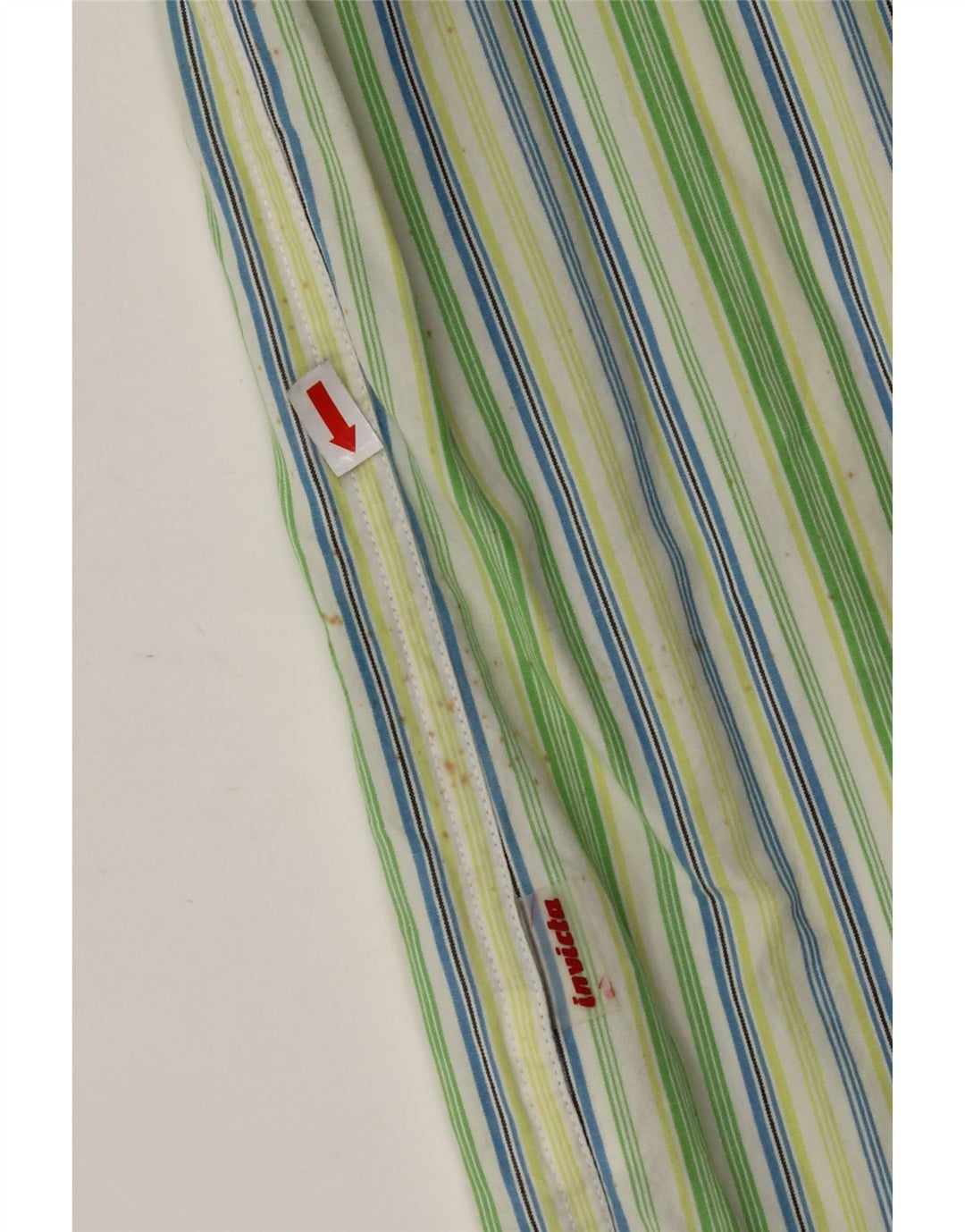 INVICTA Chemise à Manches Courtes Homme Grand Coton Rayé Vert