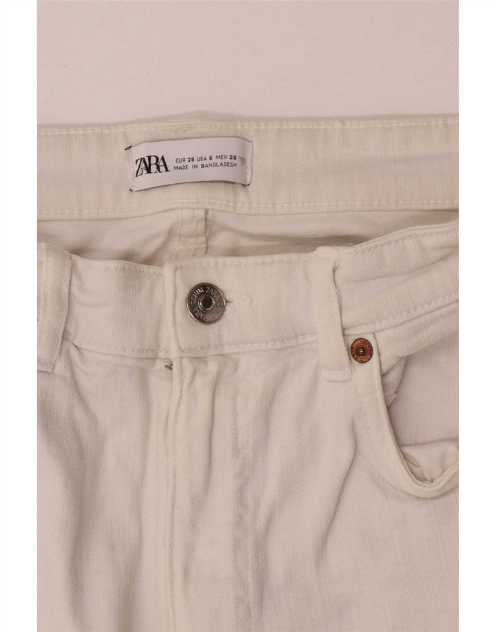 Zara Jean court droit pour femme EU 38 Small W28 L26 Blanc