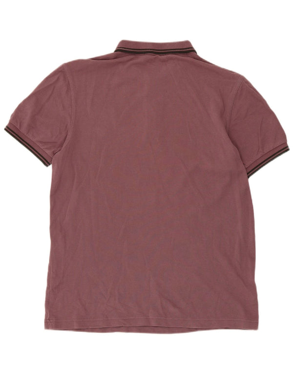 Fred Perry Polo Homme Coton Rayé Marron Moyen