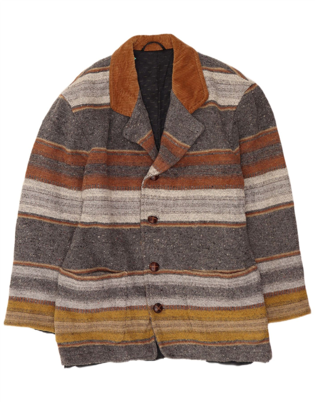 VINTAGE Veste Blazer 4 Boutons Homme UK 40 Grande Rayure Multicolore