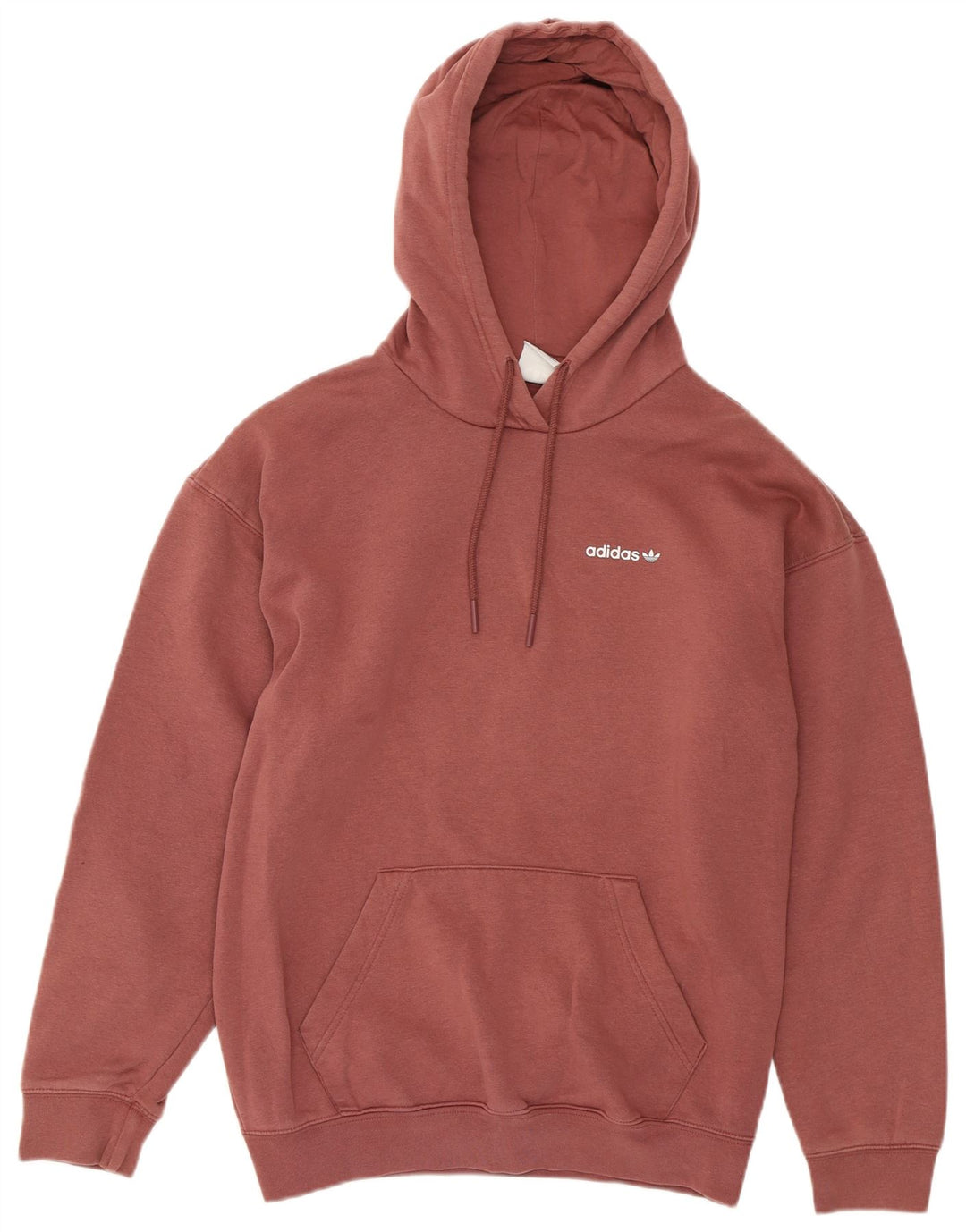 ADIDAS Pull à capuche surdimensionné graphique pour femme UK 8 Petit coton rose