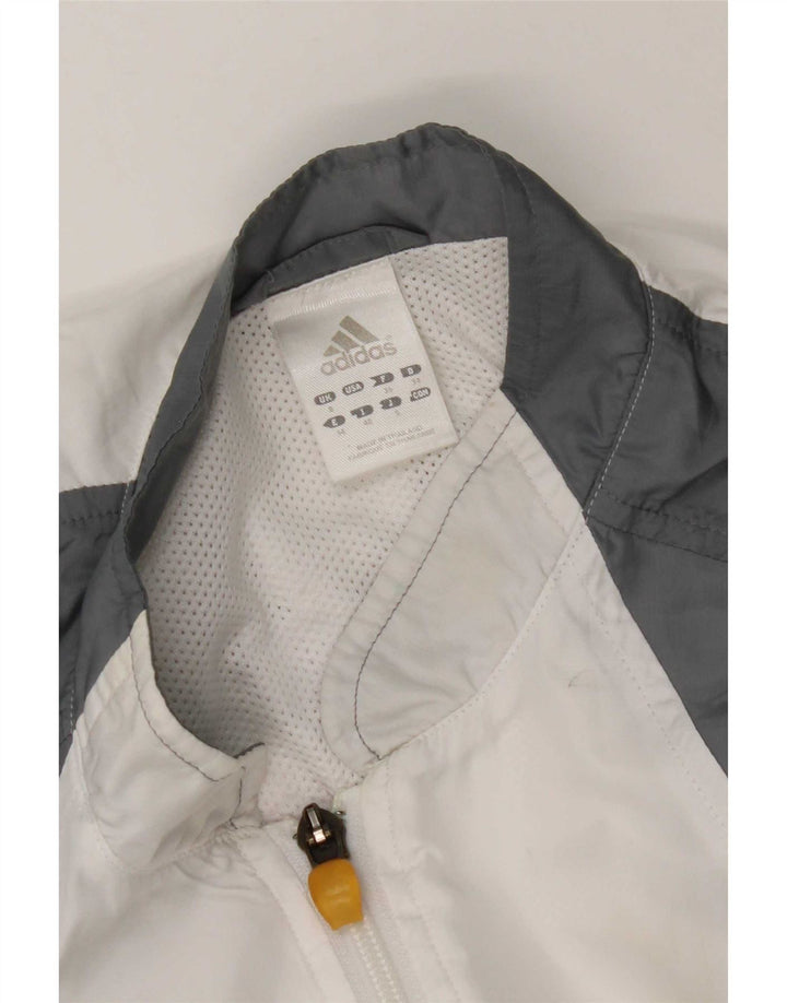Adidas Veste de survêtement pour femme UK 10 Small Gris Colorblock