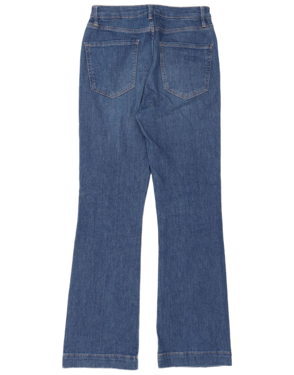 Marks & Spencer Jean évasé taille haute pour femme UK 10 Small W28 L31 Bleu