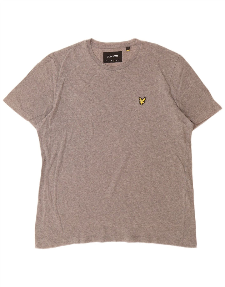 Lyle & Scott T-Shirt Homme Haut Large Gris Coton