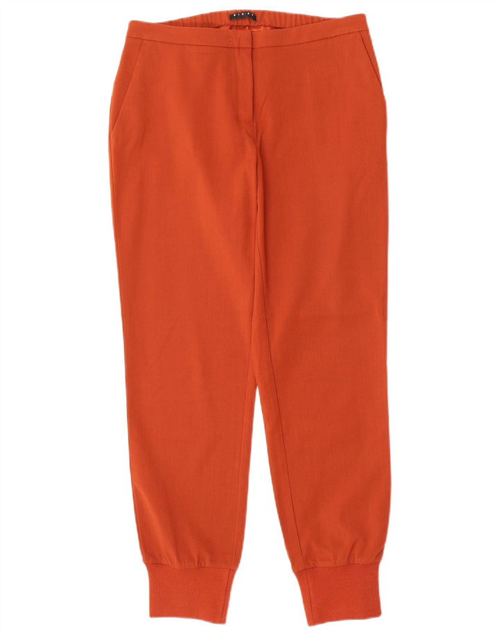 Sisley Pantalon Chino Joggers Femme UK 8 Small W30 L27 Rouge Polyester