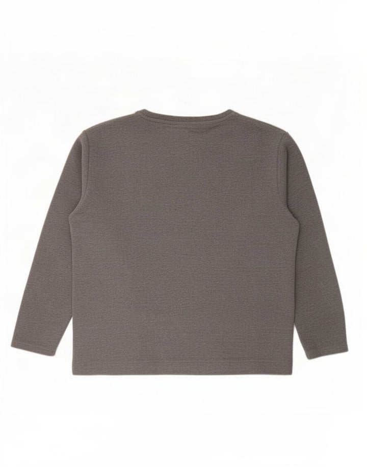 Zara Femme Top Manches Longues UK 12 Gris Moyen