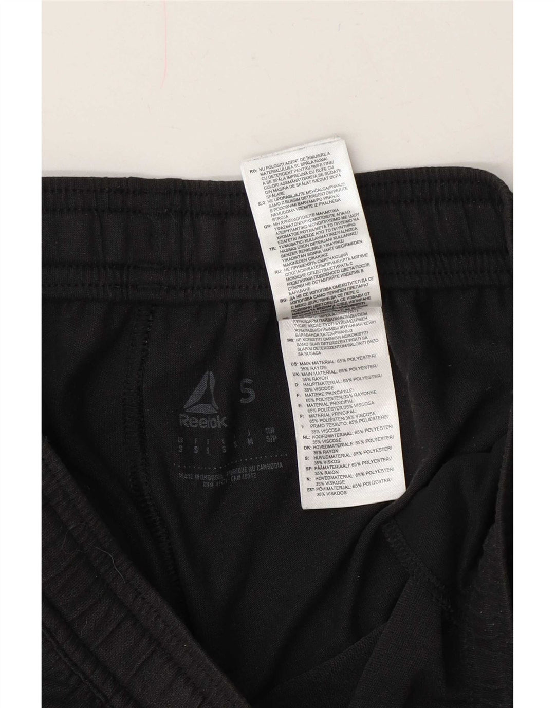 Reebok Short de Sport Homme Petit Gris Polyester