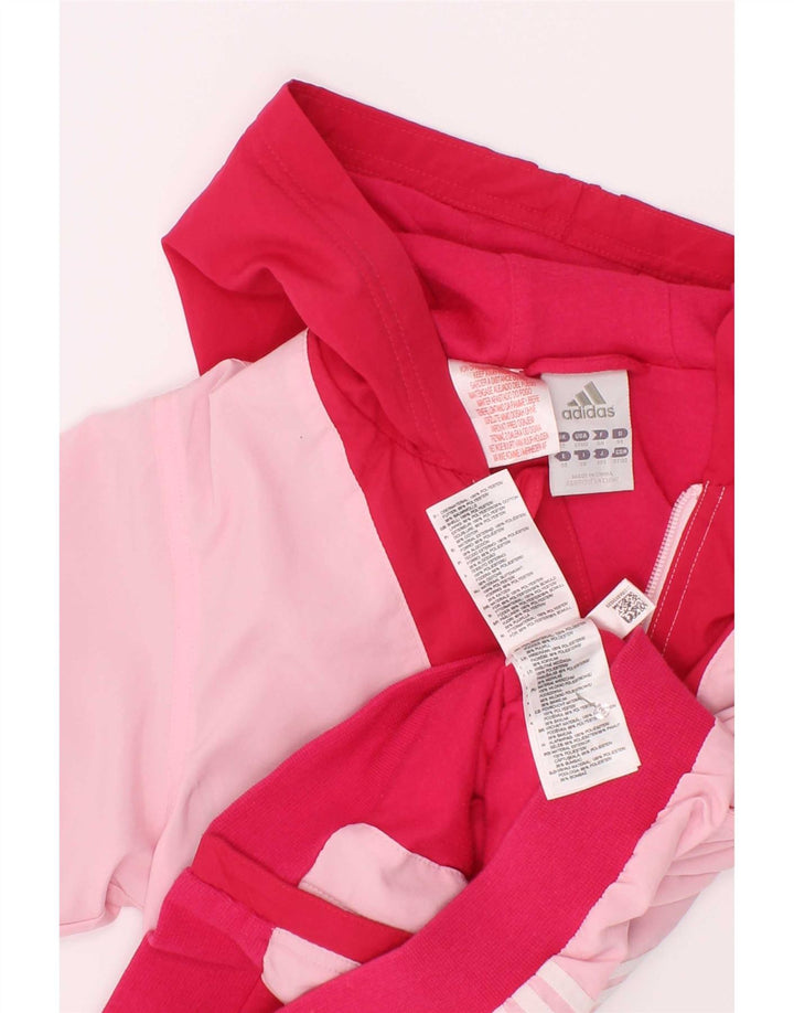 Adidas Veste de Pluie à Capuche Fille 2-3 Ans Rose Colorblock Polyester
