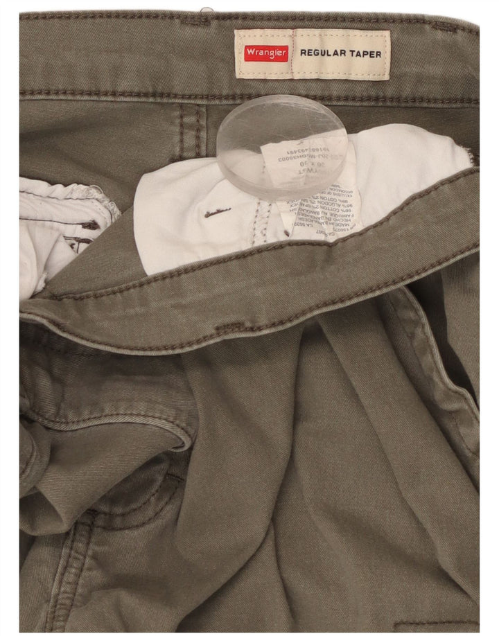 Wrangler Pantalon cargo fuselé régulier pour homme W36 L30 en coton vert