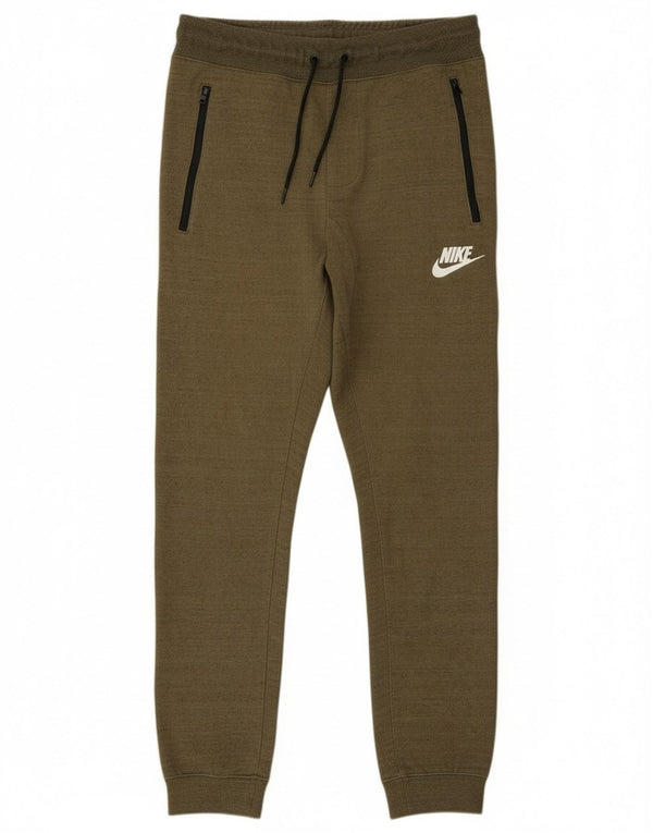 Nike Pantalon de survêtement pour homme en coton kaki Taille S