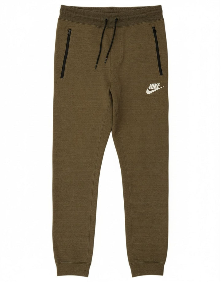 Nike Pantalon de survêtement pour homme en coton kaki Taille S