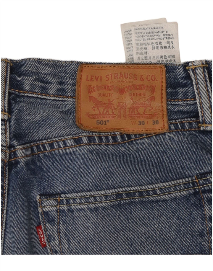 LEVI'S Jean Droit 501 Homme W30 L30 Bleu Coton