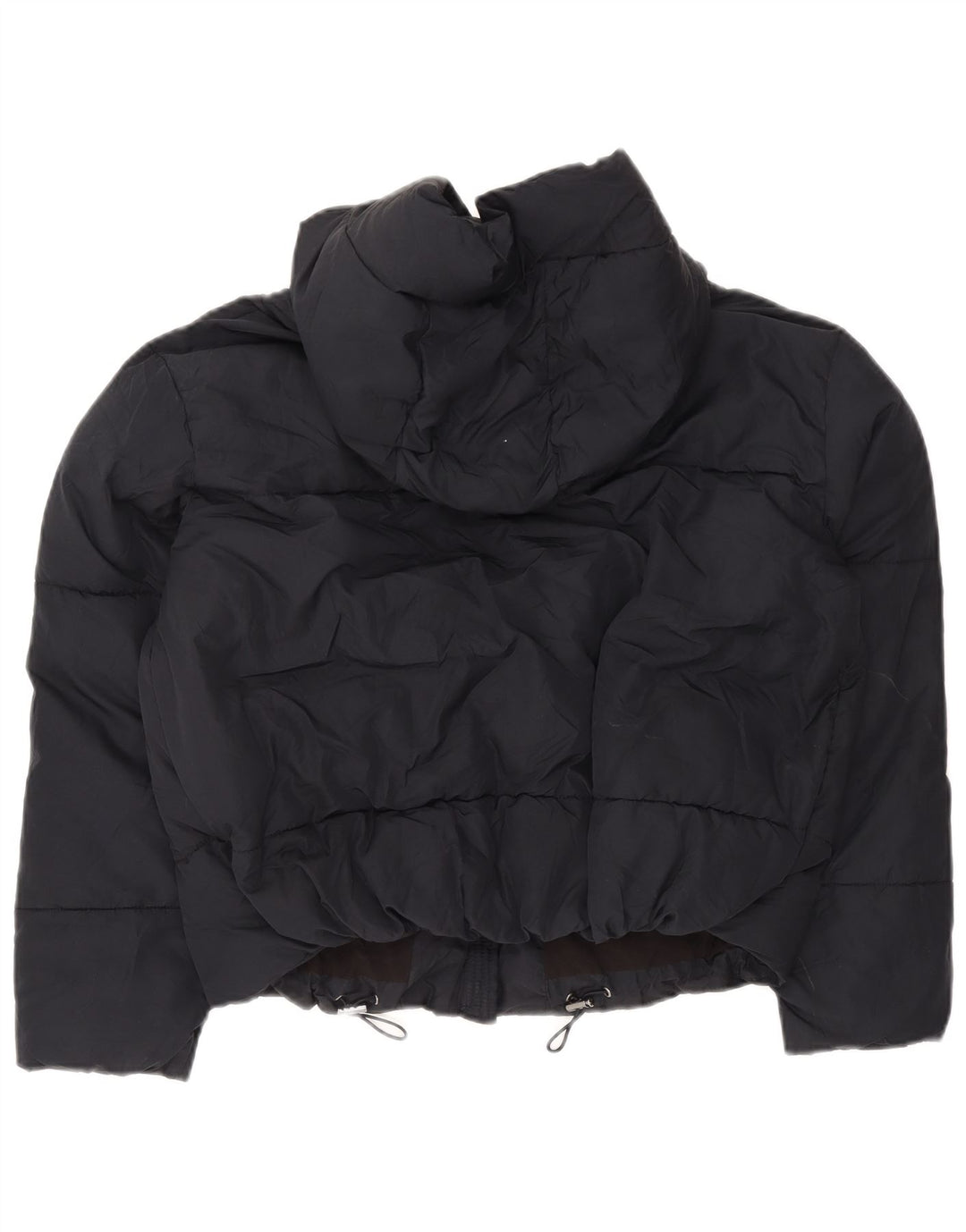 Zara Veste matelassée à capuche surdimensionnée pour femme UK 6 XS Bleu marine Polyester