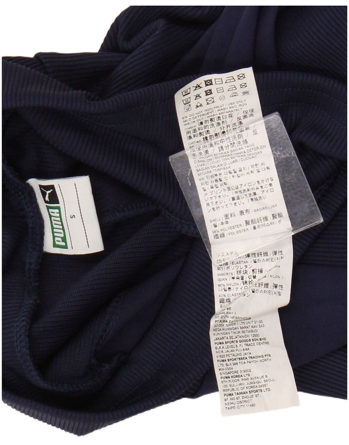 Puma Leggings Femme UK 10 Petit Bleu Marine Colorblock Polyester