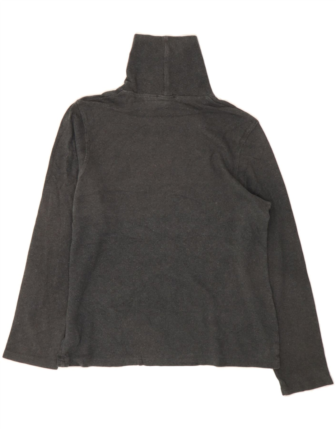 EDDIE BAUER Womens Roll Neck Jumper Sweater UK 14 Medium Grey Cotton Vintage Eddie Bauer and Second-Hand Eddie Bauer from Messina Hembry 