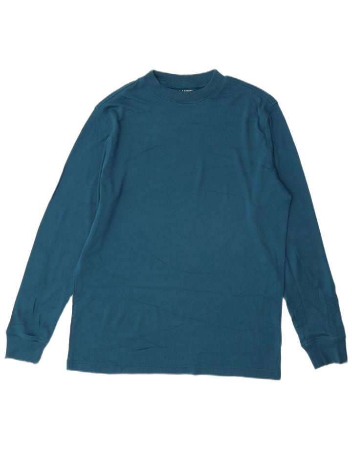 Lands End Haut Homme Manches Longues Coton Bleu Moyen