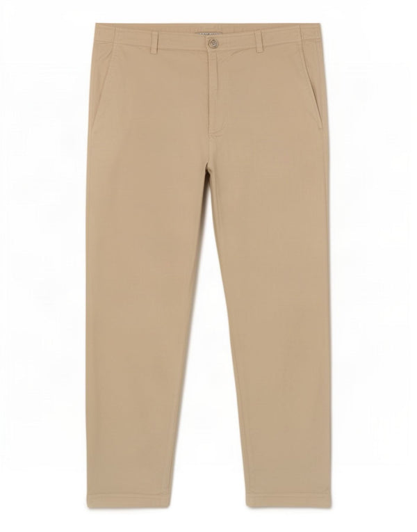 Zara Pantalon Chino Fuselé Femme 2XL W34 L26 Coton Beige
