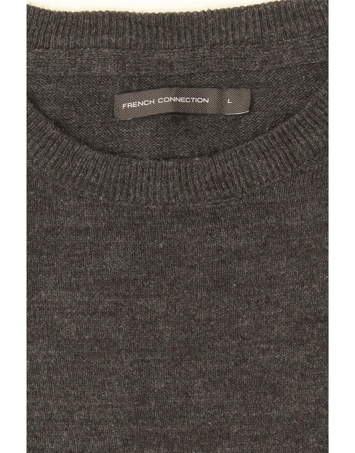 French Connection Pull col rond homme gris moyen