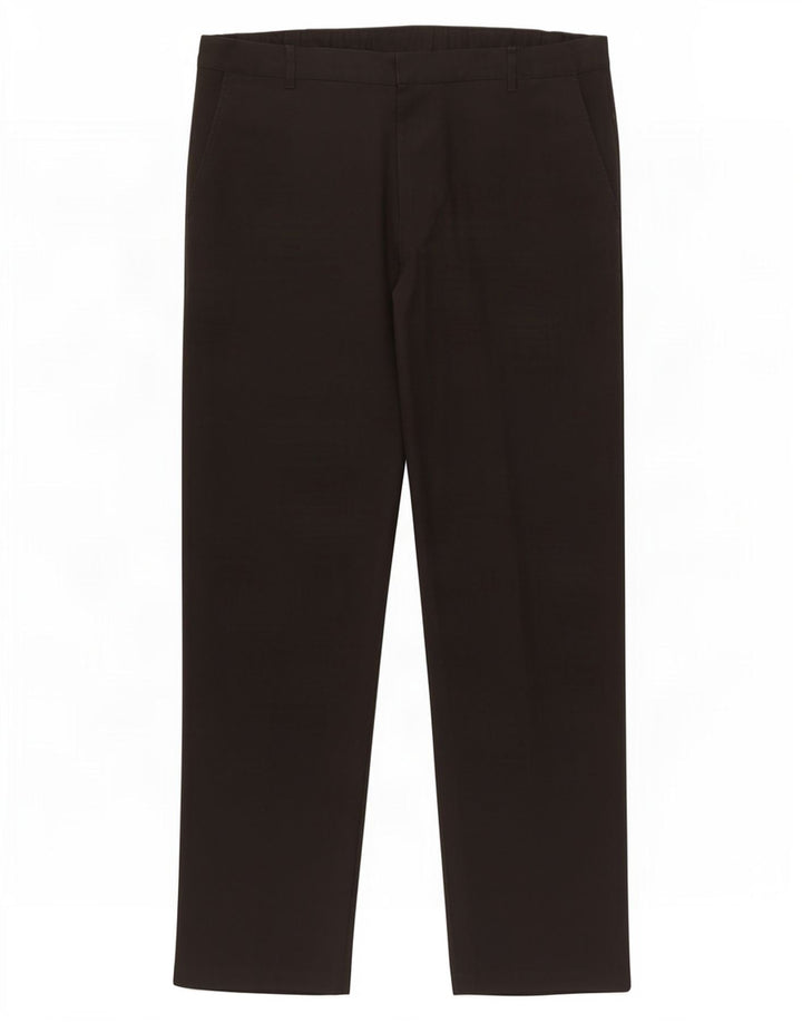 Marks & Spencer Pantalon de costume droit pour homme W36 L30 Noir Polyester