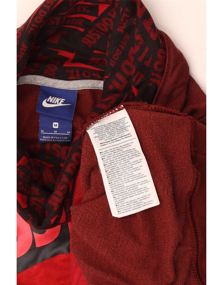 Nike Sweat-shirt graphique pour femme UK 14 Rouge moyen en coton colour block