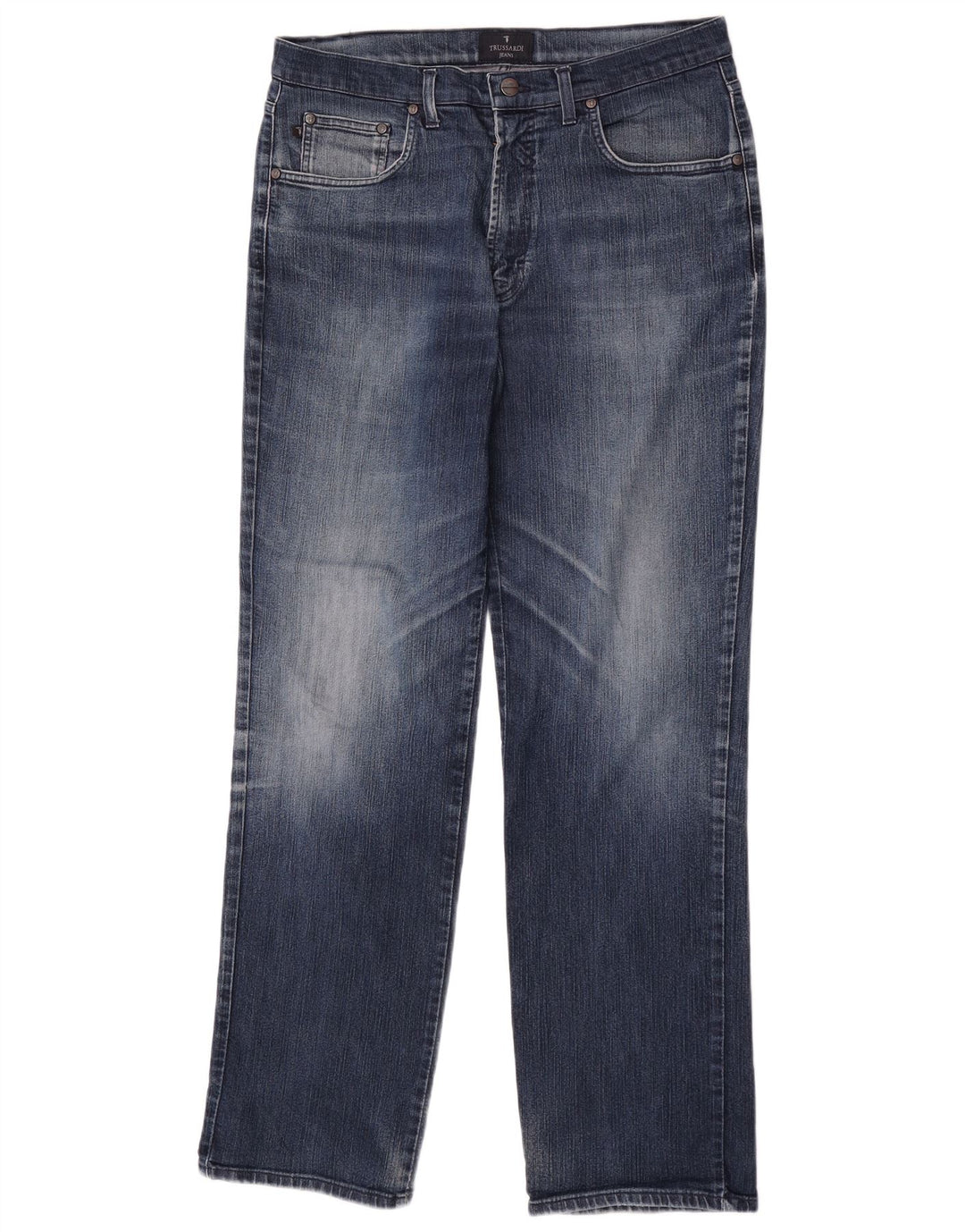 Trussardi Jean Droit W36 L32 Bleu Coton Homme
