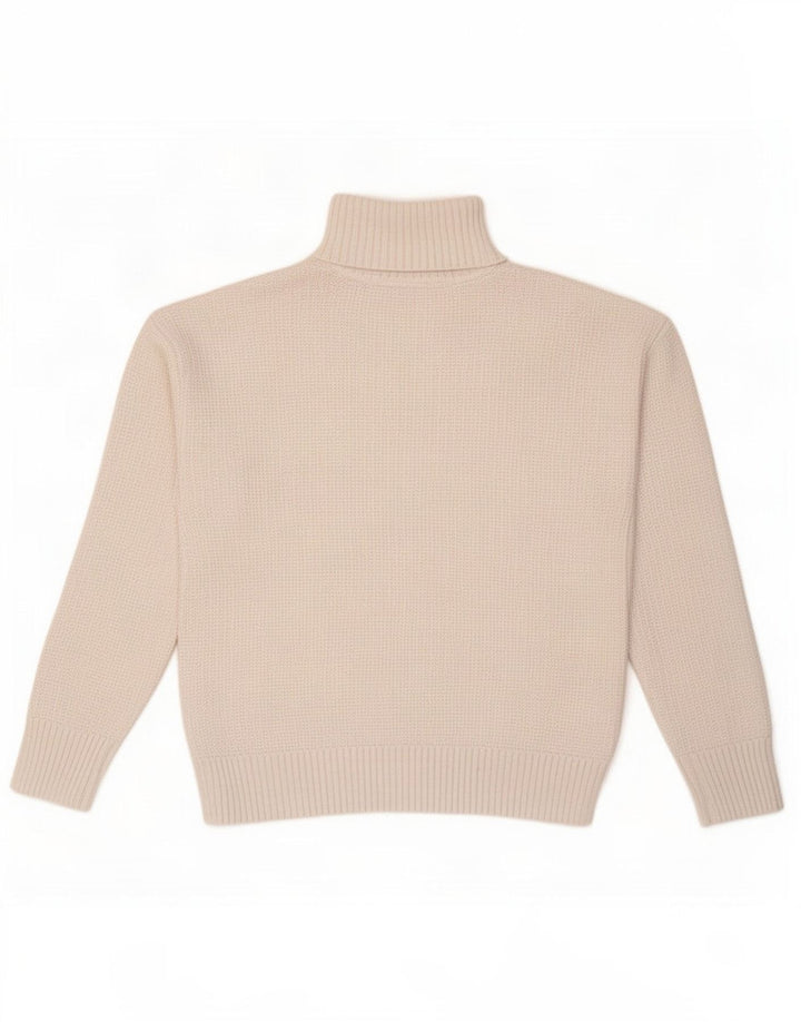 Marks & Spencer Pull col roulé pour femme UK 16 Large Beige Polyester