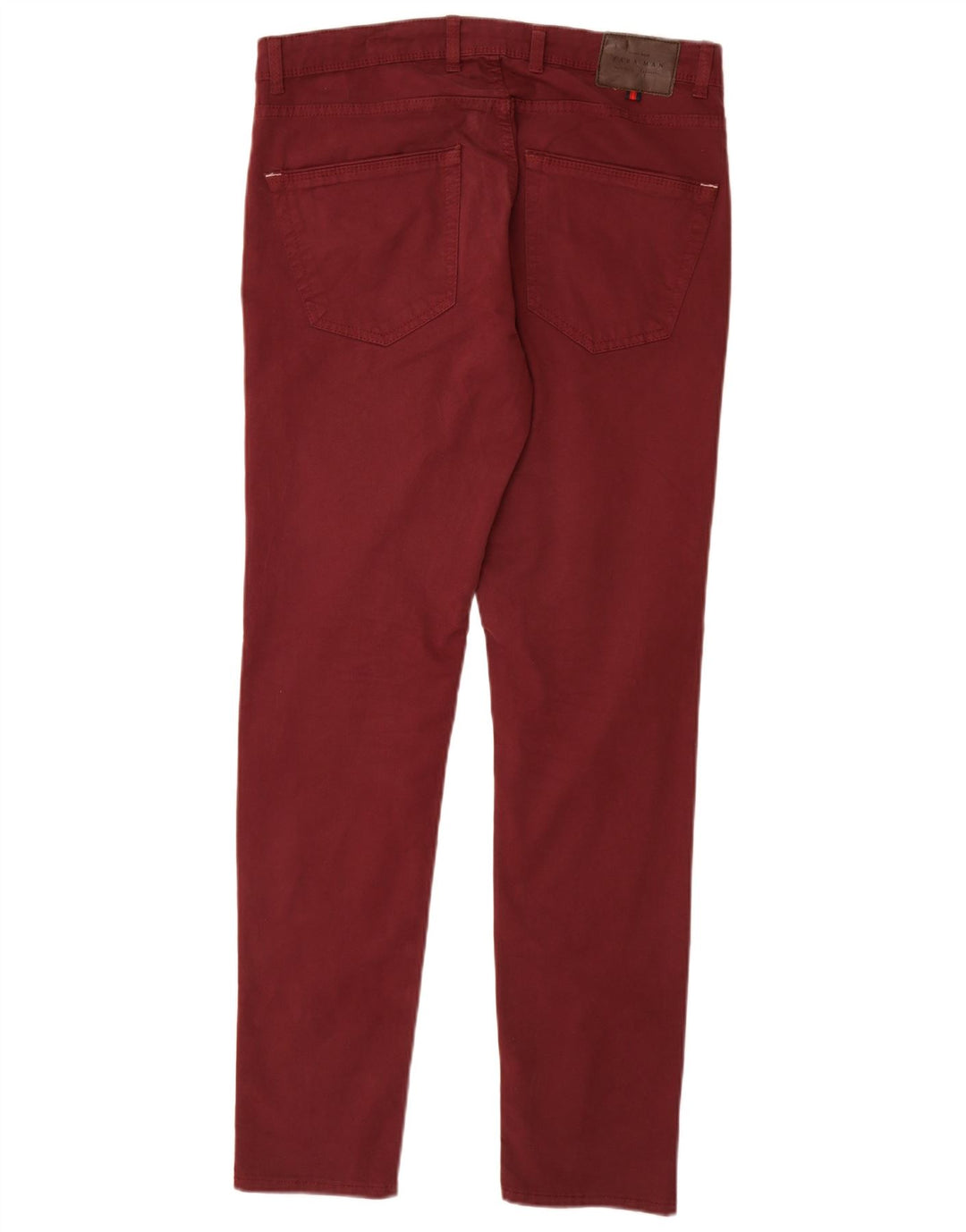 ZARA Pantalon décontracté slim pour homme EU 38 Small W30 L32 Coton bordeaux