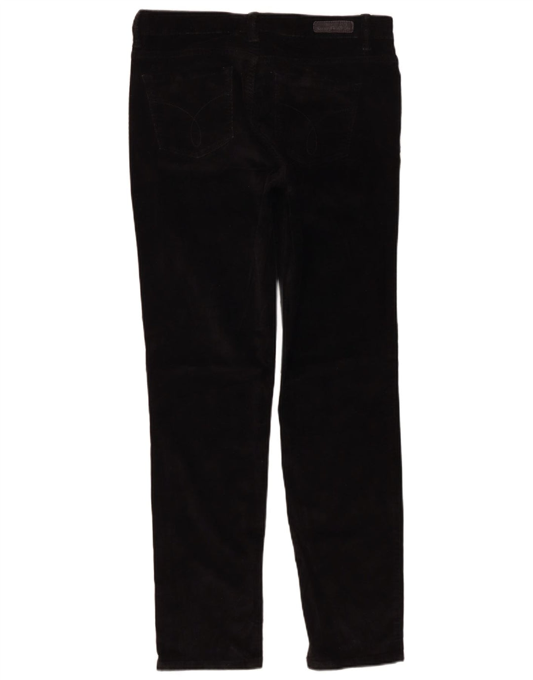 Calvin Klein Pantalon slim en velours côtelé pour femme US 10 Medium W32 L30 Noir