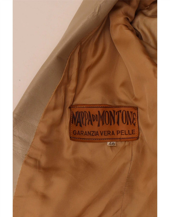 Veste Blazer Double Boutonnage Femme Vintage IT 42 Beige Moyen