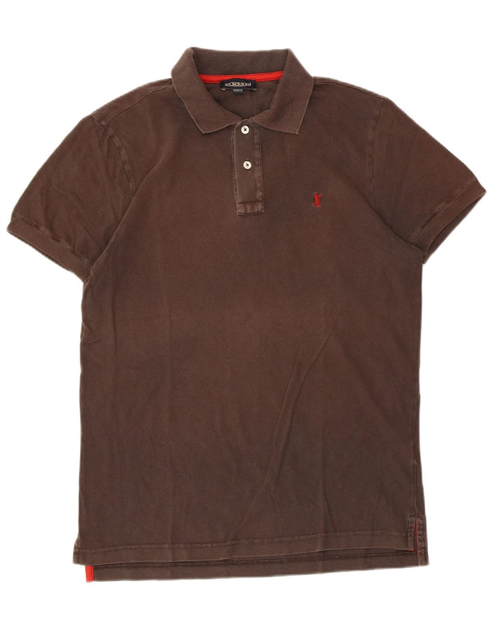 Jeckerson Polo Homme Marron Moyen Coton