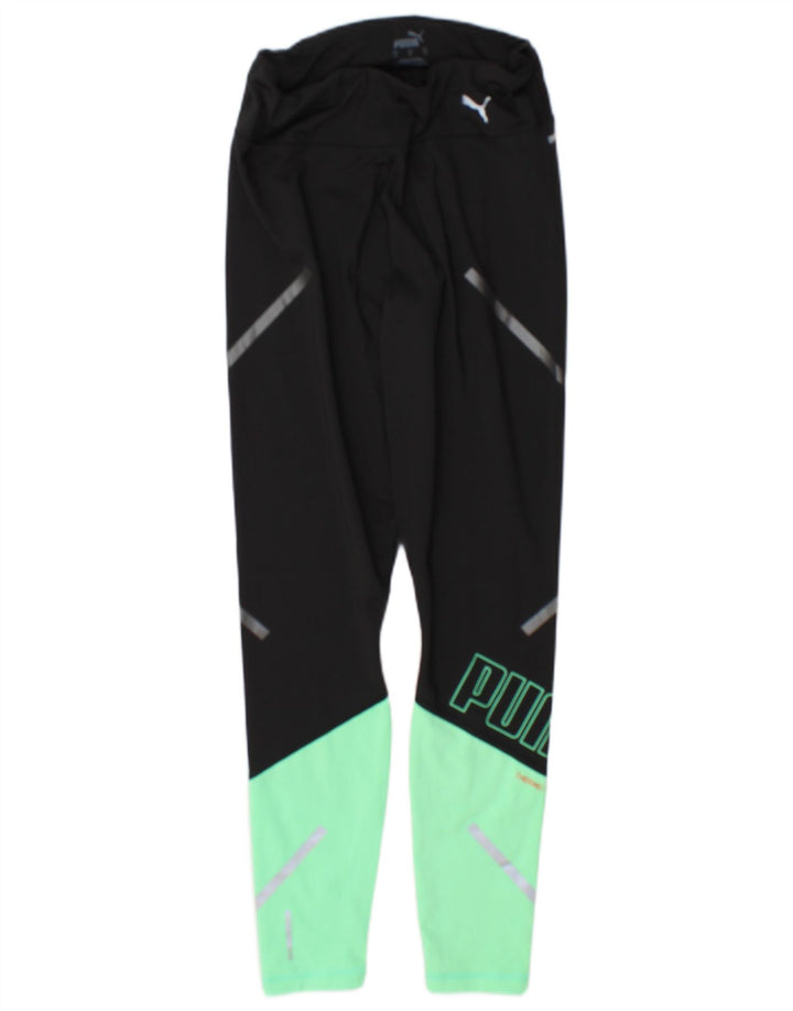 Puma Legging graphique pour femme UK 10 Small Noir Colorblock Polyester