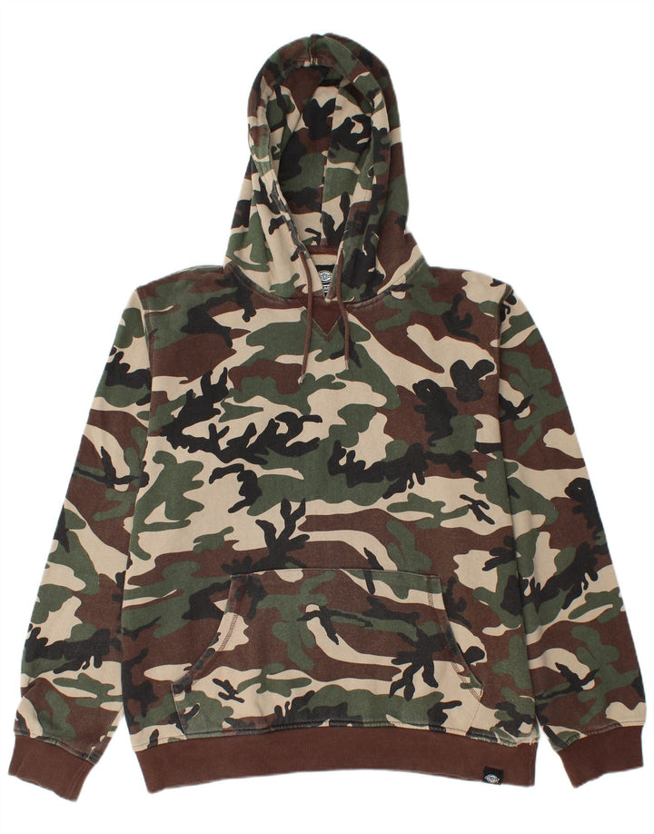 DICKIES Pull à capuche pour homme Large Kaki Camouflage