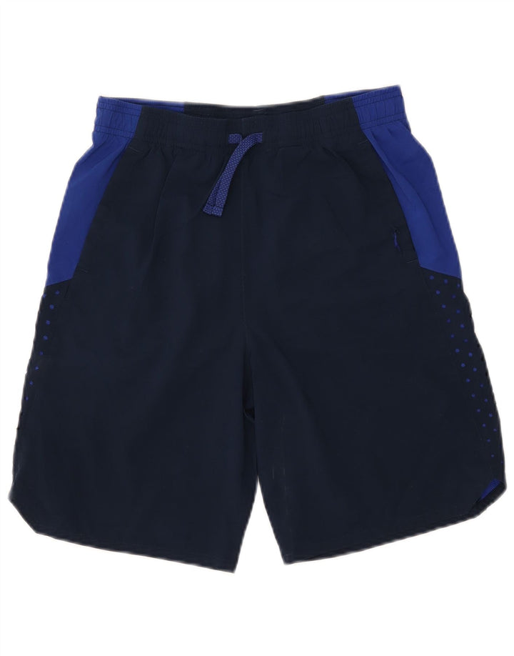 UNDER ARMOUR Short de sport Heat Gear pour garçon 11-12 ans Bleu marine Taille L