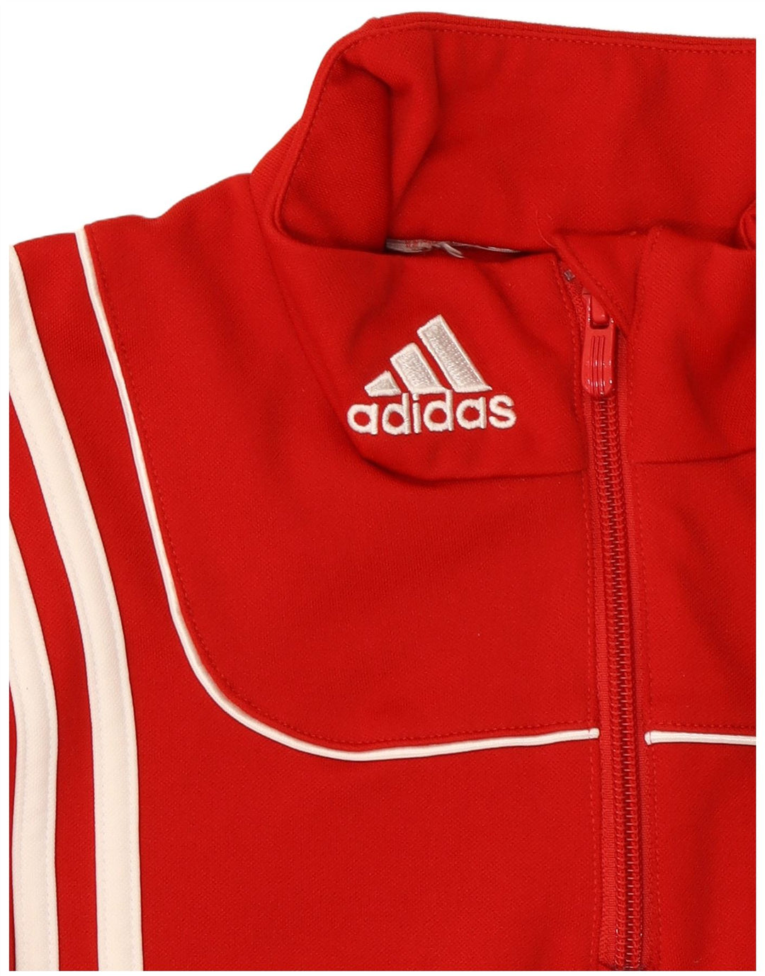Adidas Sweat-shirt à col zippé pour homme Rouge moyen Polyester