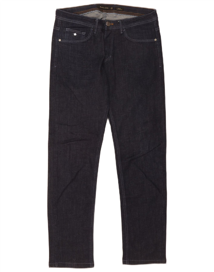 Massimo Dutti Jean slim pour homme EU 40 Medium W31 L30 Bleu marine