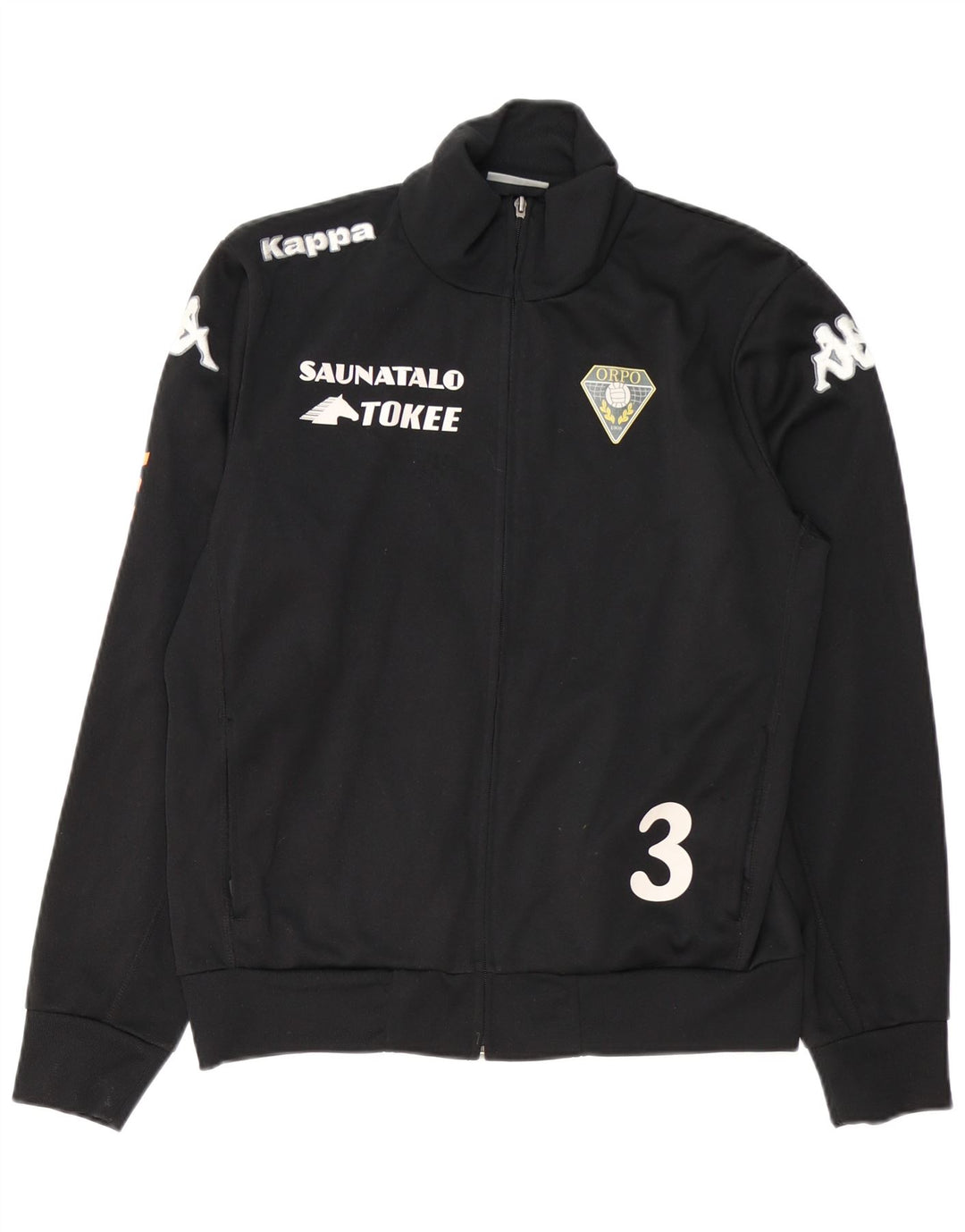 KAPPA Veste de Survêtement Graphique Homme Noir Moyen Polyester