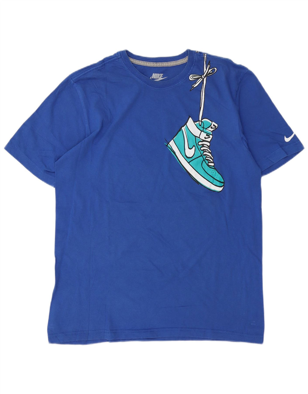 NIKE T-shirt graphique coupe classique pour hommes, grand bleu, coton