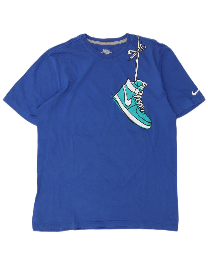 NIKE T-shirt graphique coupe classique pour hommes, grand bleu, coton
