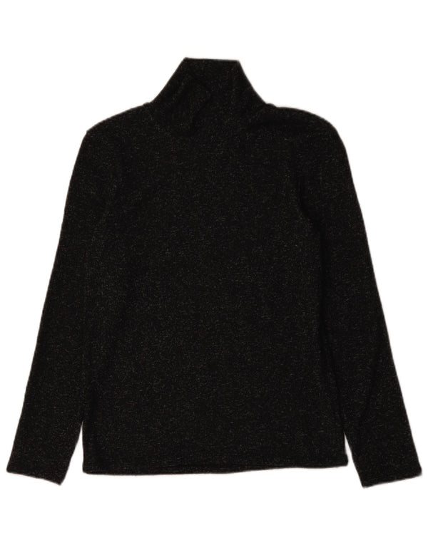 Zara Pull col roulé pour femme UK 14 Large Noir Moucheté