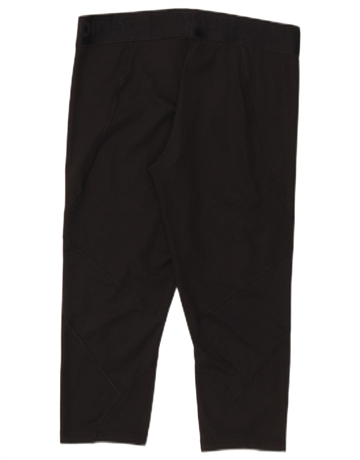 Adidas Legging Capri Tech Fit pour femme UK 16/18 Large Noir Polyester