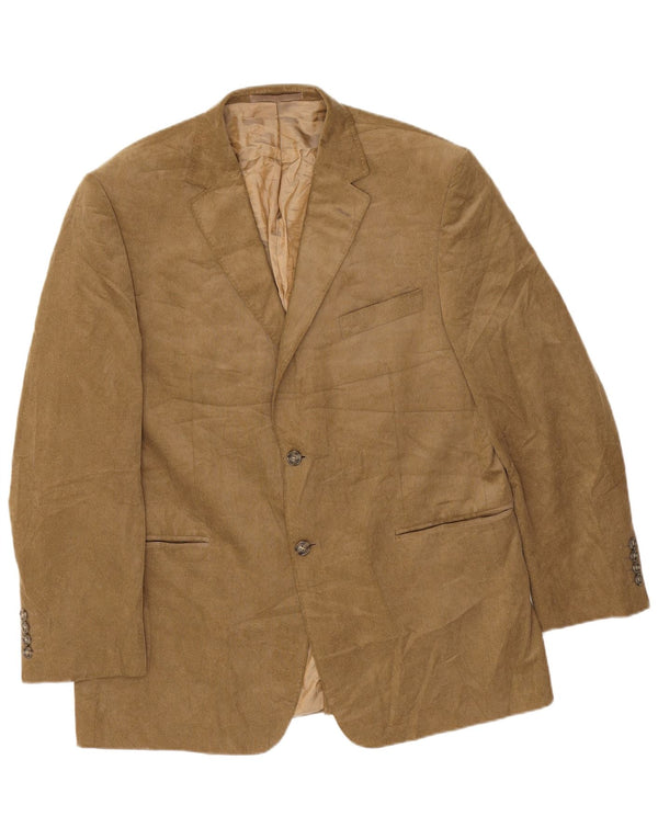 Marks & Spencer Veste blazer en velours côtelé à 2 boutons pour homme UK 42 Large Beige