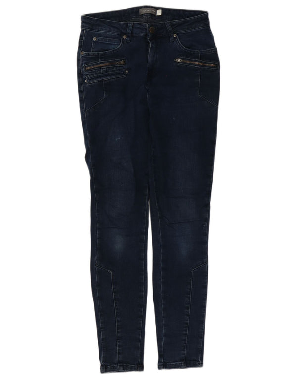MINT VELVET Jean skinny pour femme UK 10 Petit W29 L29 Bleu marine Coton