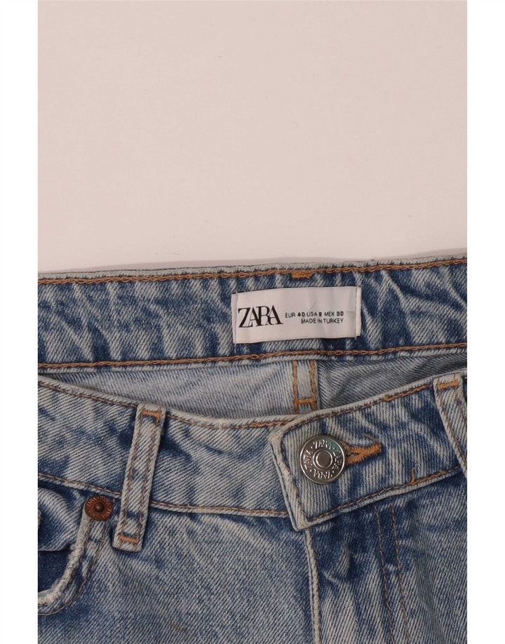 Zara Jean droit vieilli pour femme EU 40 Medium W30 L28 Bleu