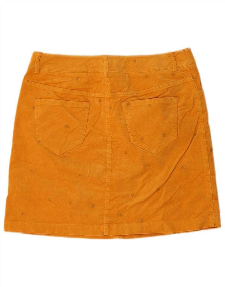 Mini-jupe à motif abstrait White Stuff pour femme UK 10 Small W30 Jaune