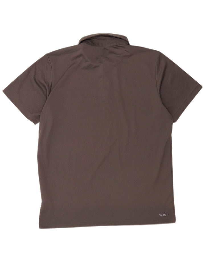 ADIDAS Polo Climalite Homme Grand Gris Polyester
