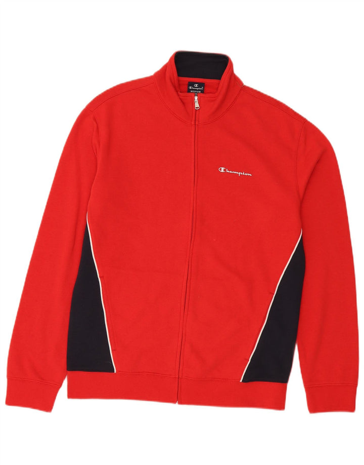 Champion Veste de Survêtement Homme Rouge Moyen Colourblock Cotton