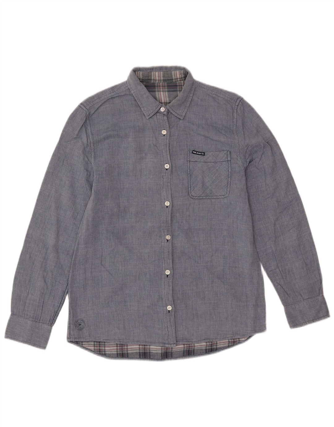 PEPE Jeans Chemise Femme UK 14 Bleu Moyen