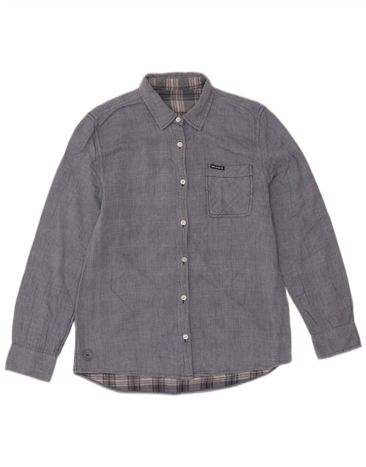 PEPE Jeans Chemise Femme UK 14 Bleu Moyen